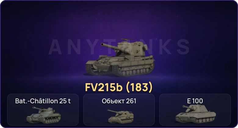 Мир Танков — Неактив | 8 Топов | FV215b (183) 