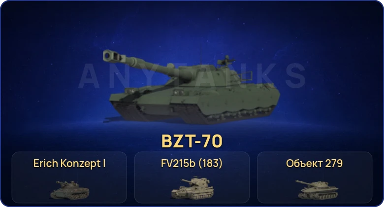 Мир Танков — 22 Топа | FV215b (183) | BZT-70 | Erich Konzept I | Объект 279 