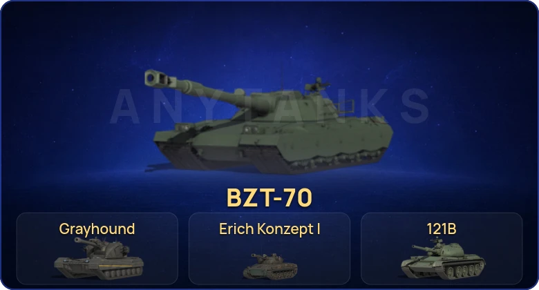 Мир Танков — 26 Топов | Grayhound | Erich Konzept I | BZT-70 | Cobra 